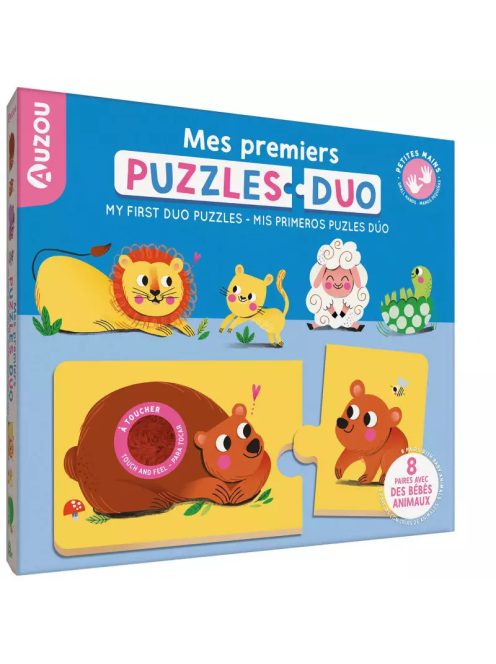 Első képkirakóm tapintós párosító puzzle, Anya kicsinyével Auzou