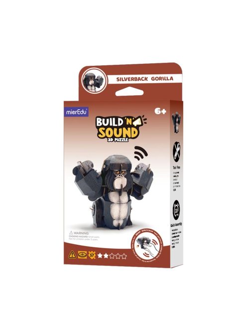 Hangot adó 3D állatos puzzle, Gorilla MierEdu