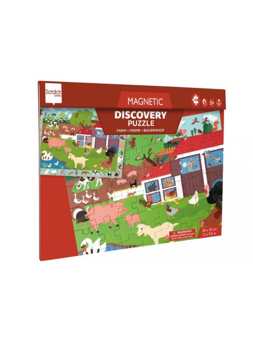 2 az 1-ben mágneses puzzle és megfigyelő játék, Farm Scratch Europe